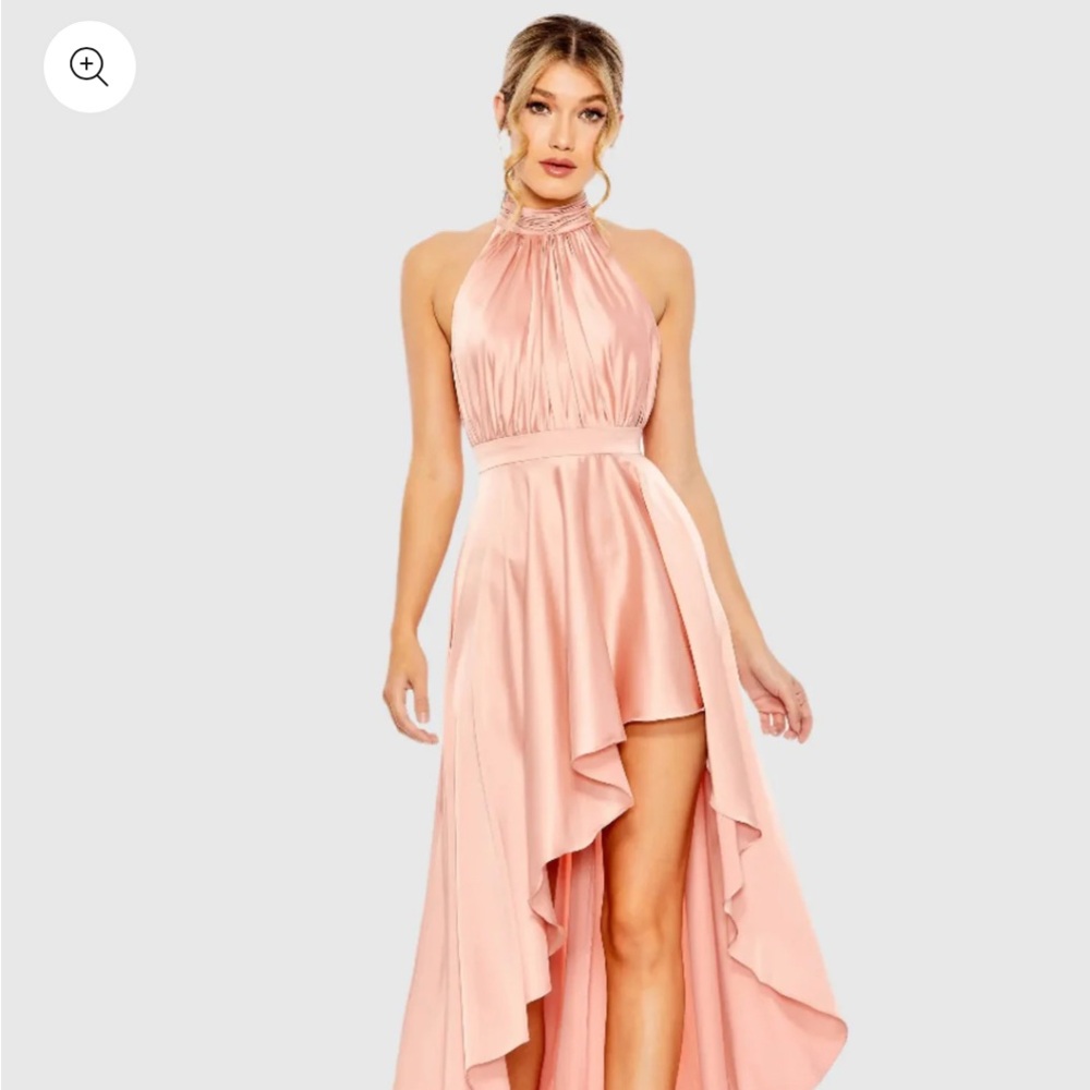 Mac Duggal Blush Pink Asymmetrical Dress